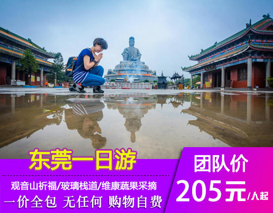 东莞观音山祈福-玻璃栈道1天